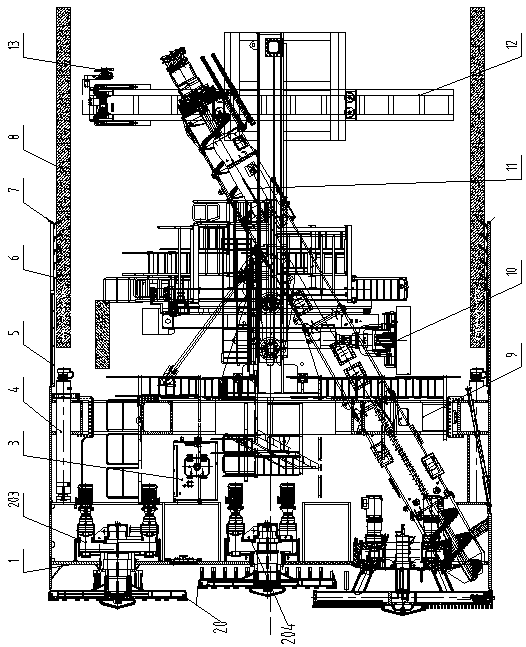 Dual-thrust multi-cutter tunneling machine and tunneling method thereof