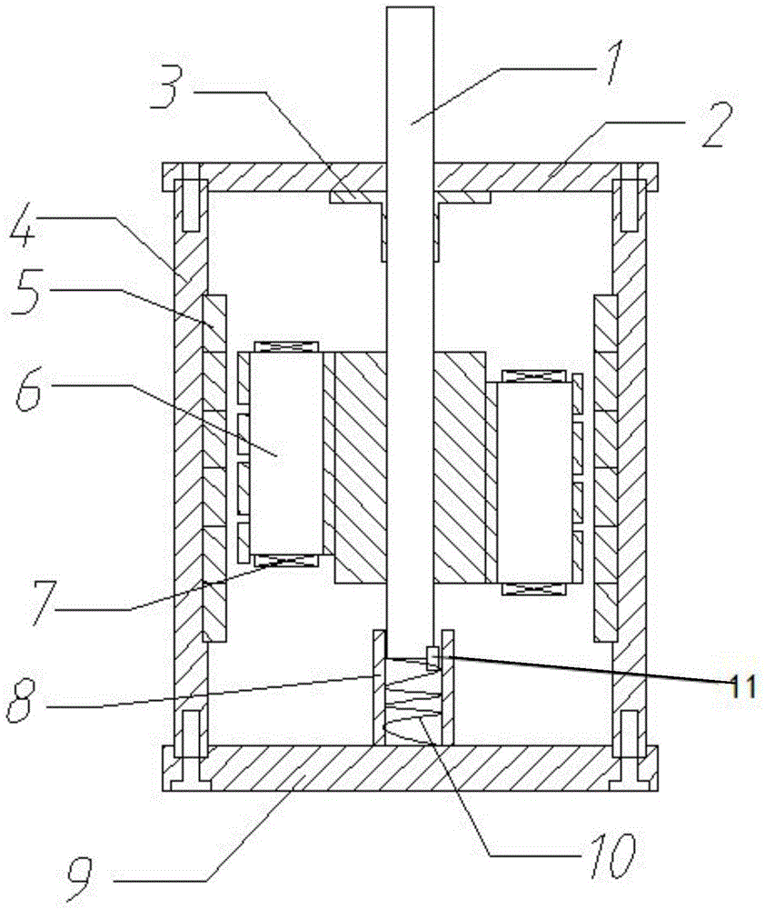 A trapezoidal yoke permanent magnet vibration power generation device