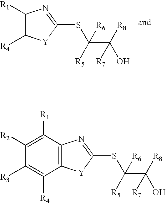 Reaction products of mercaptobenzothiazoles, mercaptothiazolines, and mercaptobenzimidazoles with epoxides as lubricant additives