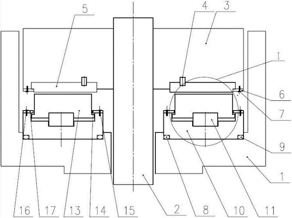 Metal tile water lubricating friction pair structure