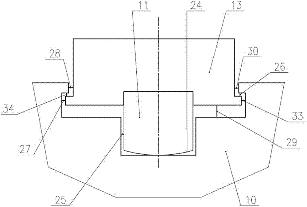 Metal tile water lubricating friction pair structure