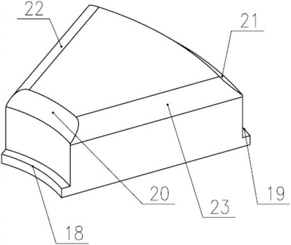 Metal tile water lubricating friction pair structure