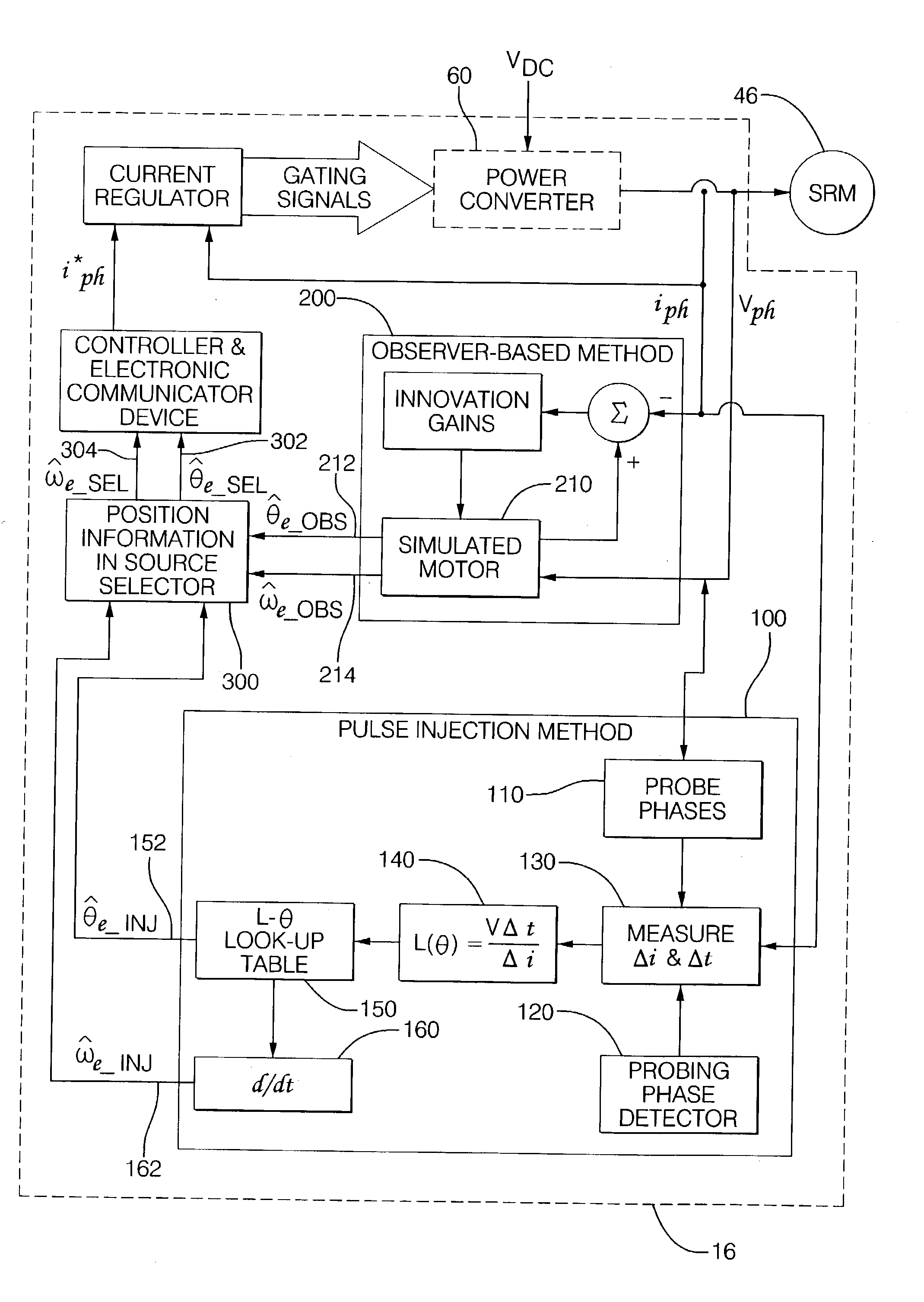 Sensorless control of switched reluctance electric machines