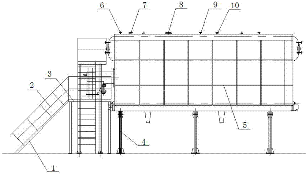 Boiler used for treating papermaking waste liquor