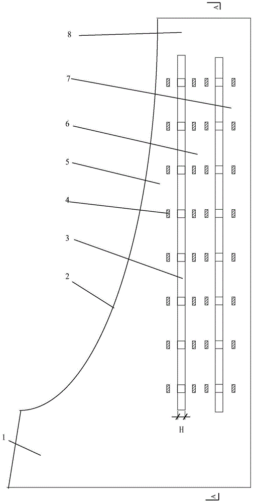 Energy-dissipating deceleration anti-collision guardrail for purifying air and processing method thereof