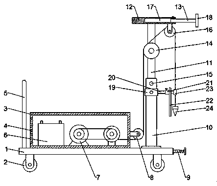 Verticality detection device for constructional engineering