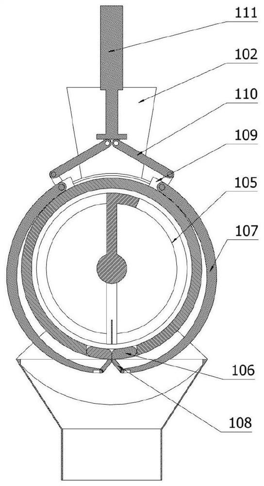 Crushing and sorting device for integrated circuit board