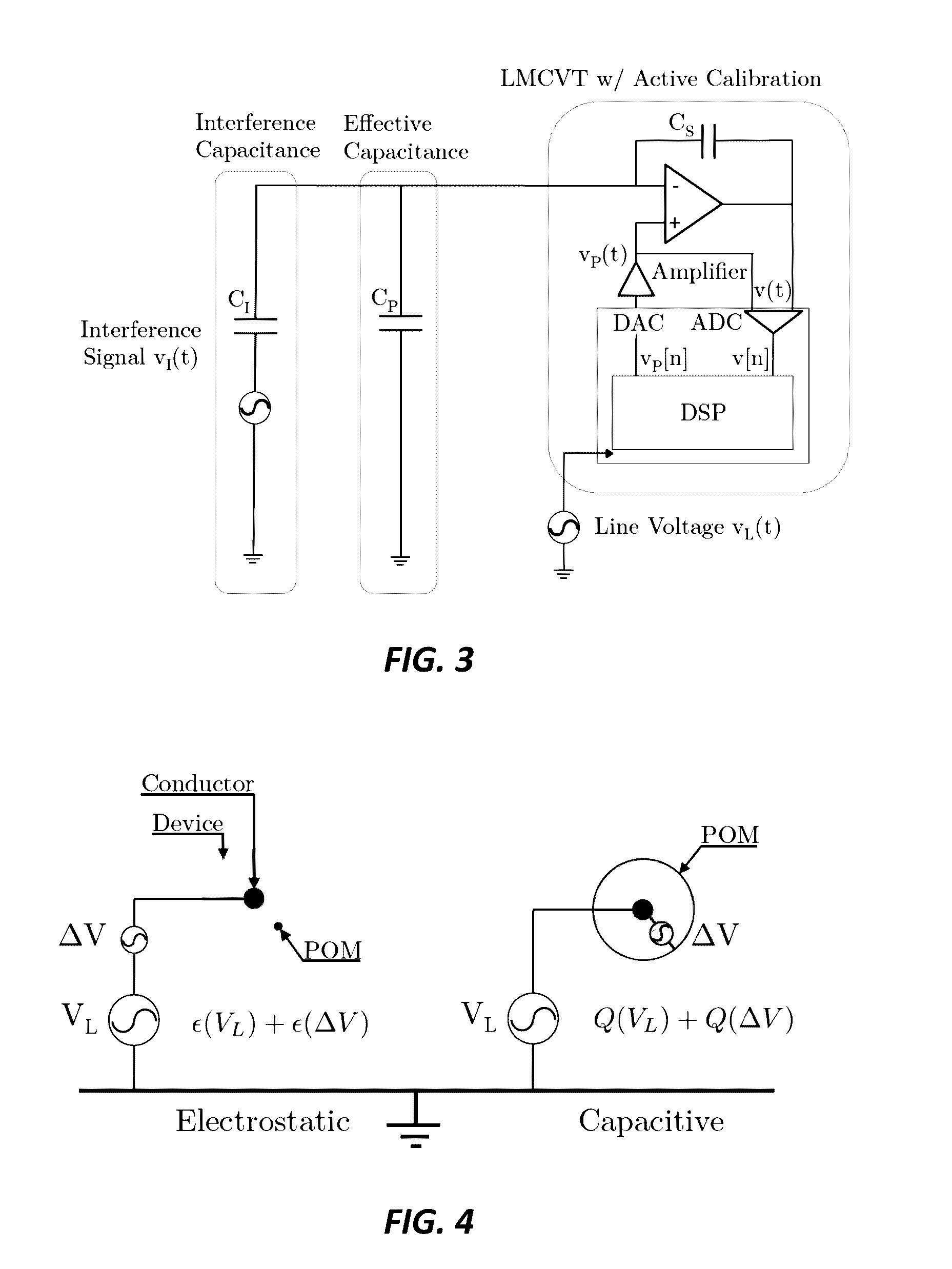 Actively Calibrated Capacitively Coupled Electrostatic Device for High Voltage Measurement