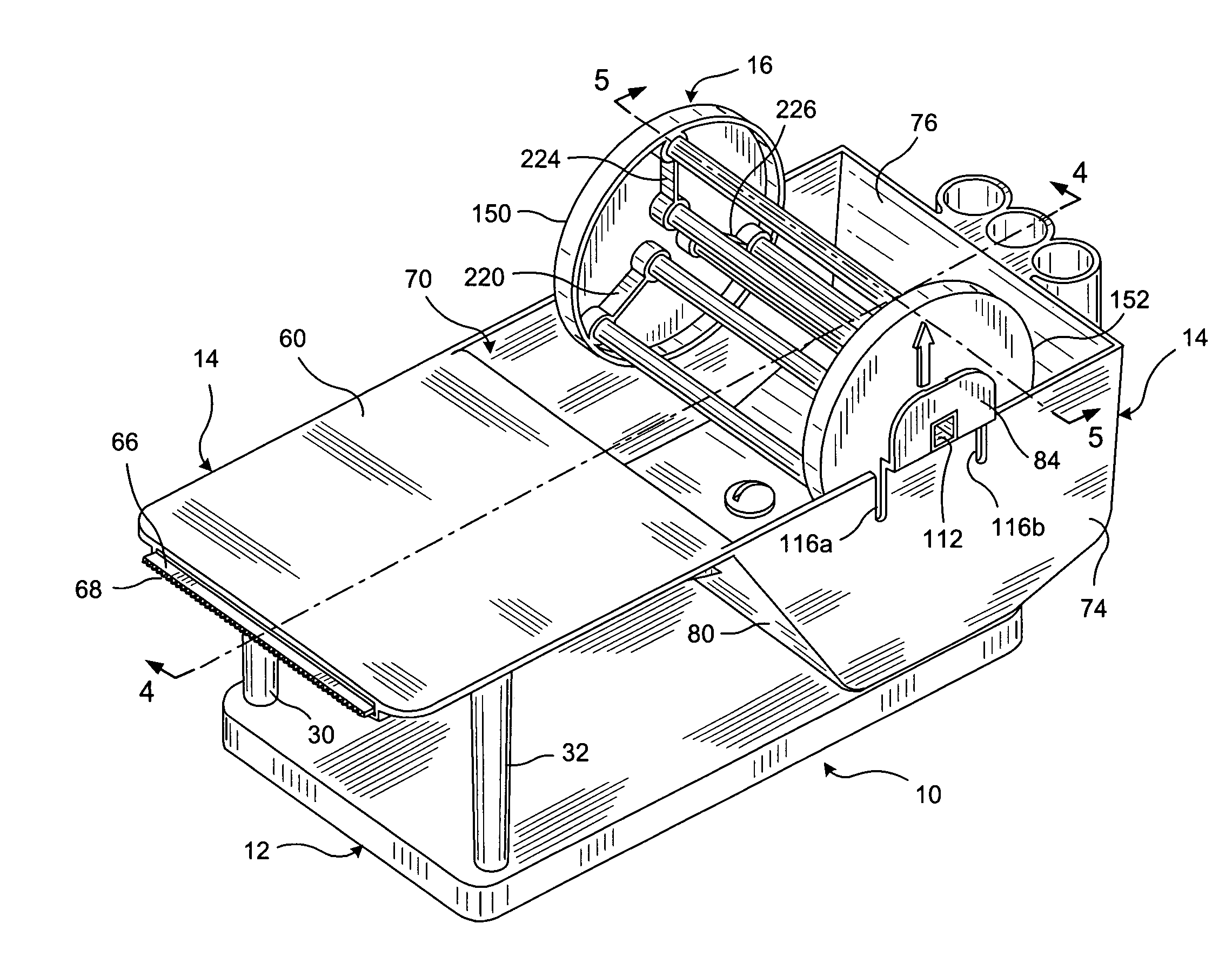 Multiple roll tape dispenser