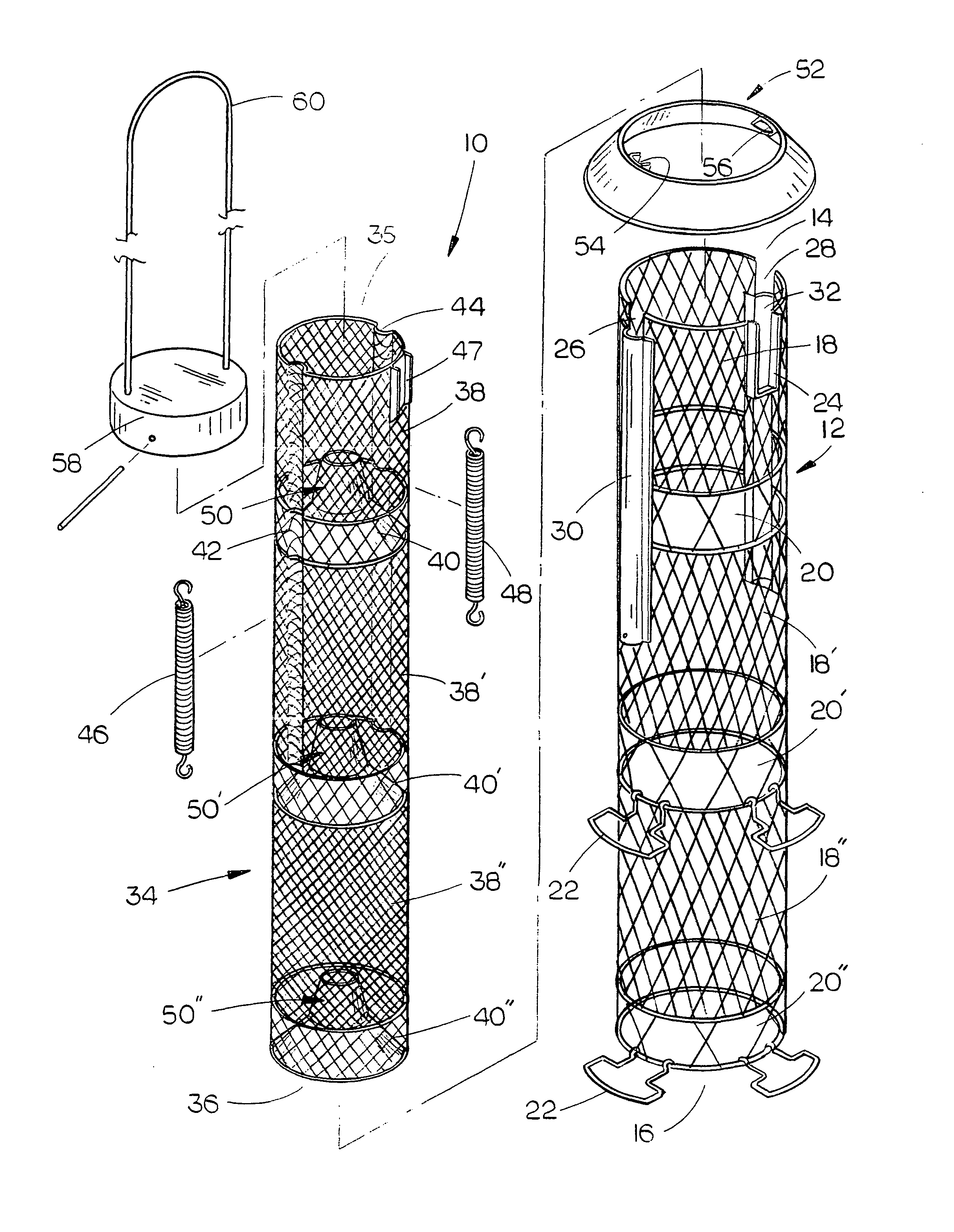 Squirrel-proof sunflower seed bird feeder