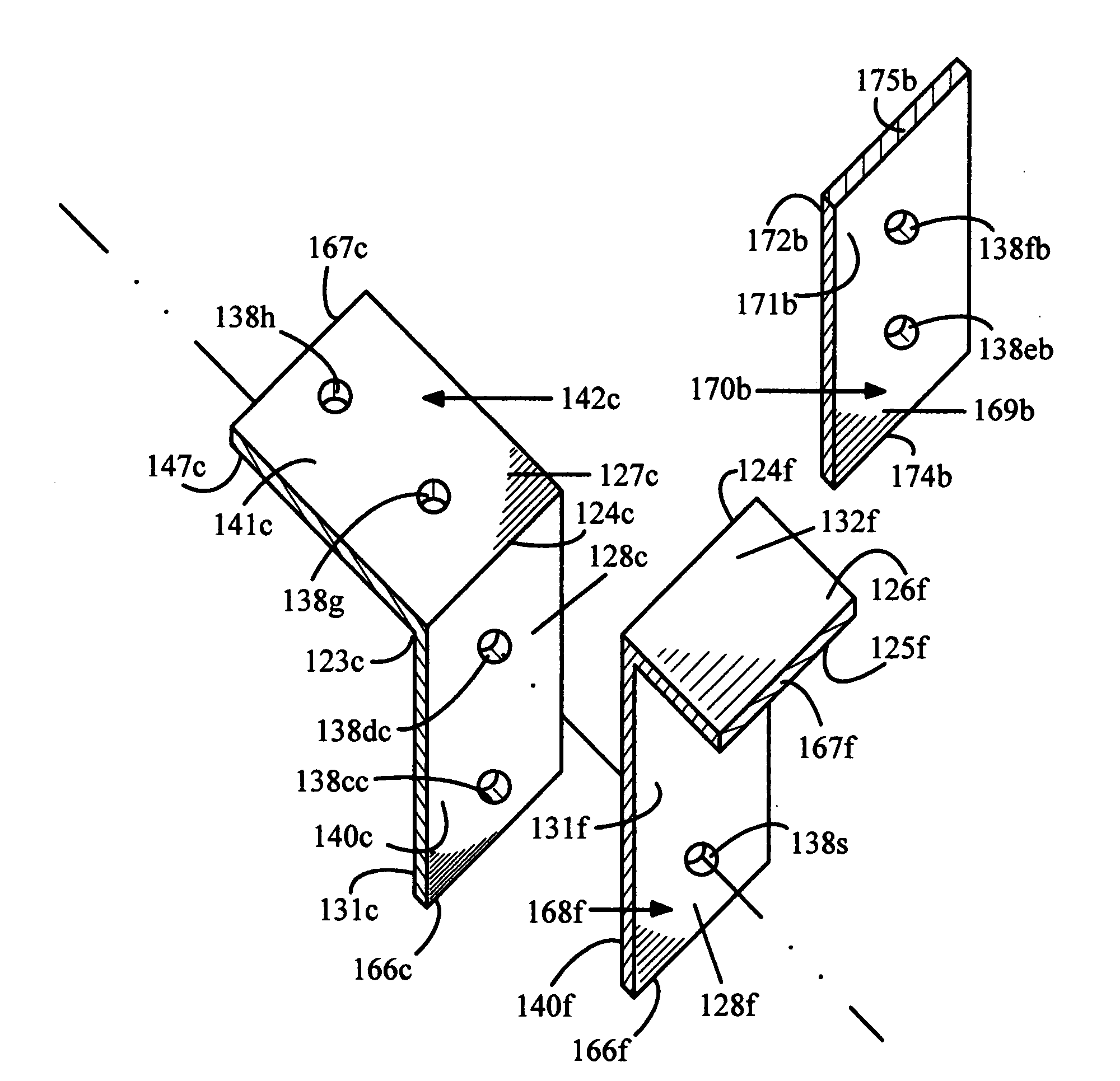 Structural forged steel angled L-shaped brackets and steel joining plates for effecting the bolted connecting between various main structural supports a horizontal beam, the horizontal joist members, the horizontal rim joist members and a column in a lumber frame structure