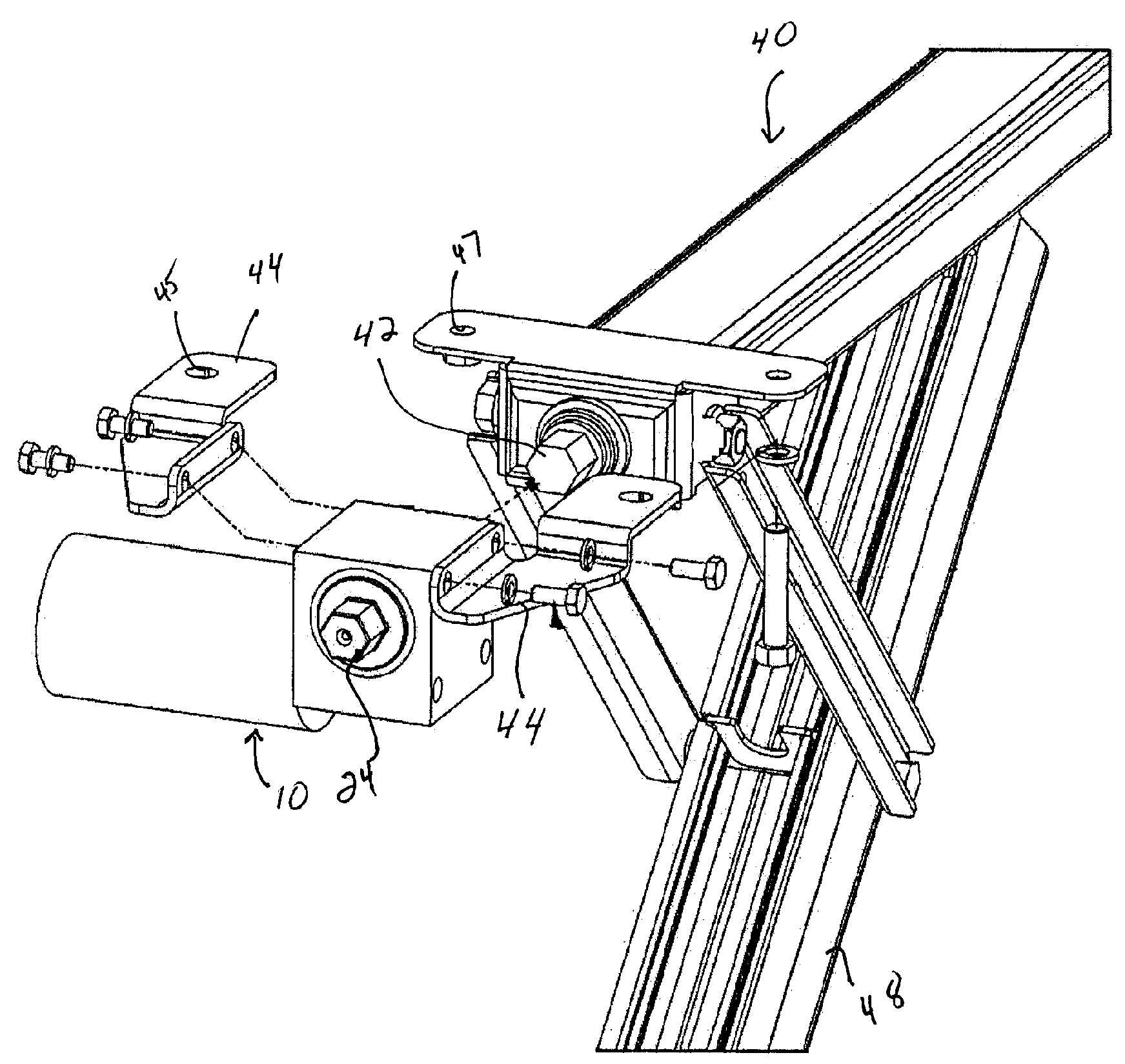 Motor drive for a camper jack