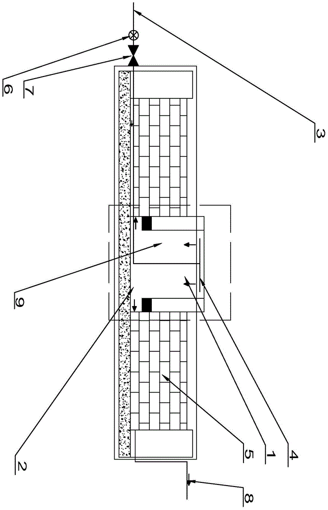 Combined roundabout flow type constructed wetland structure