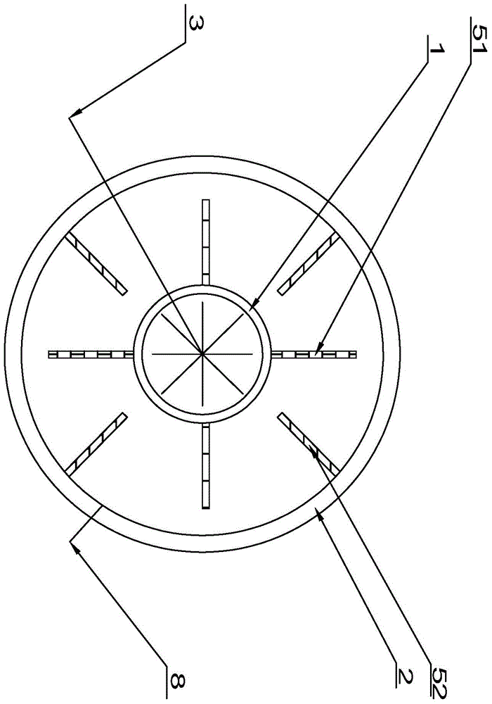 Combined roundabout flow type constructed wetland structure