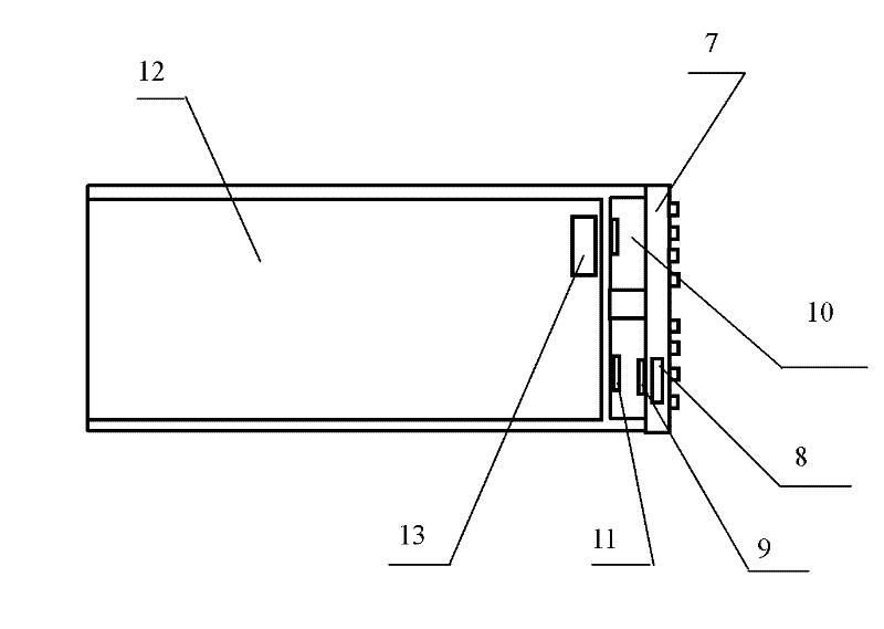 On-line monitoring device for tool wear of shield machine based on resistance row