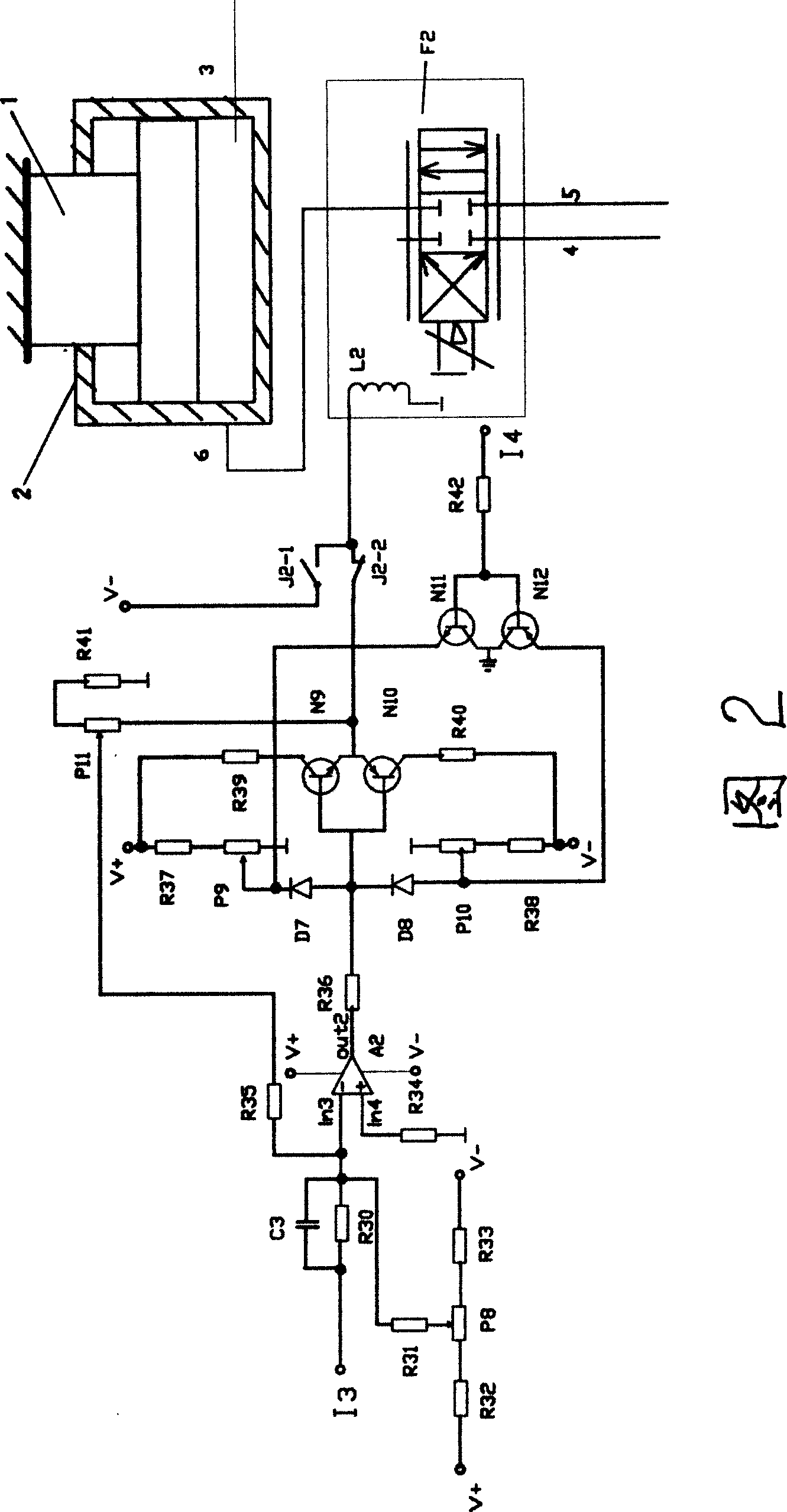 Method and device for synchro controlling high precision screwdown at two side during rolling steel plate