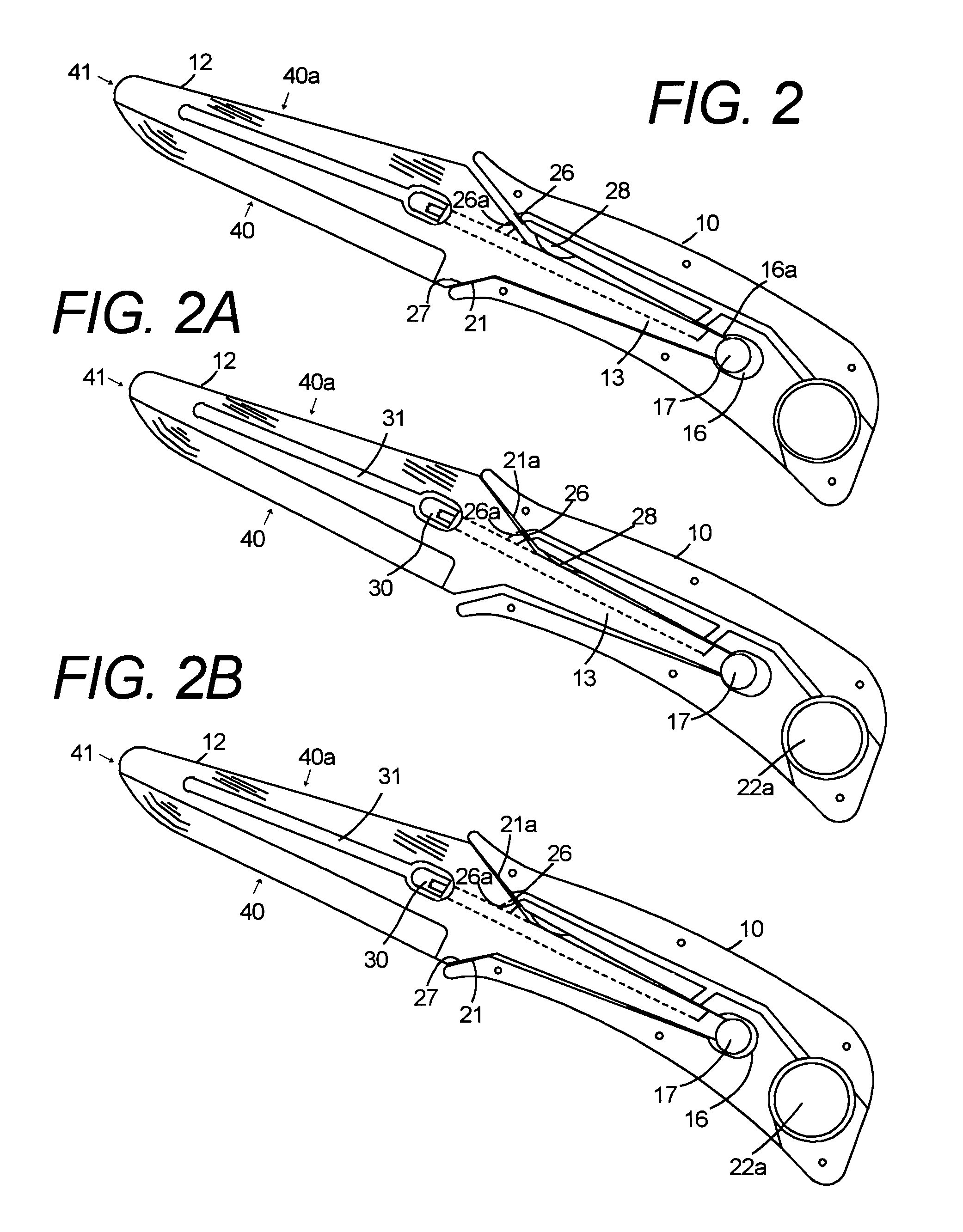 Simulated edged weapon or toy with element actuated indicating device