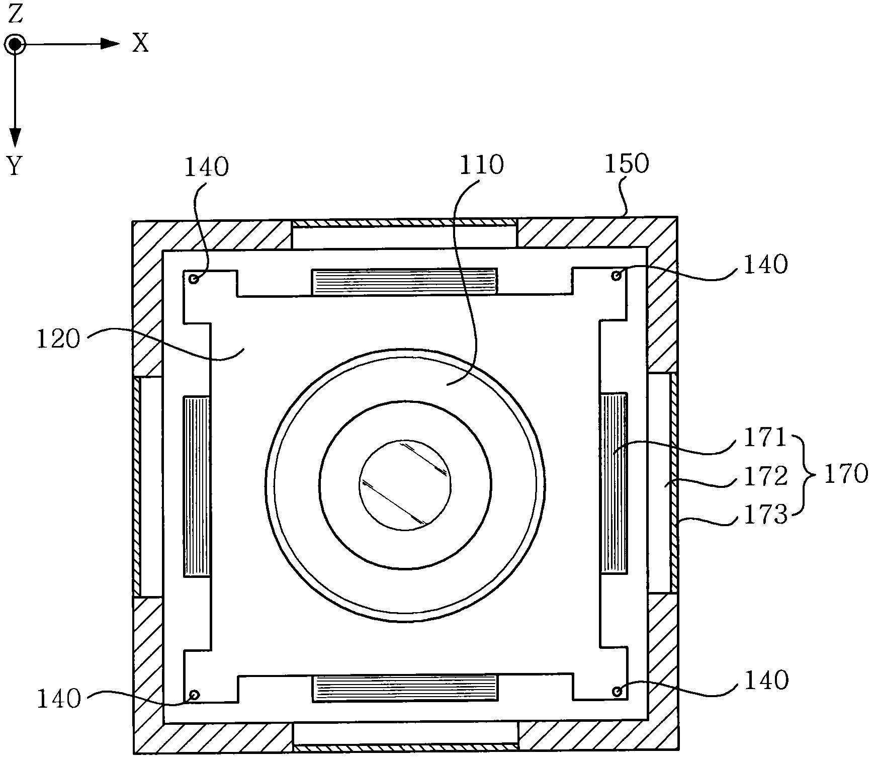 Camera module with anti-shake device