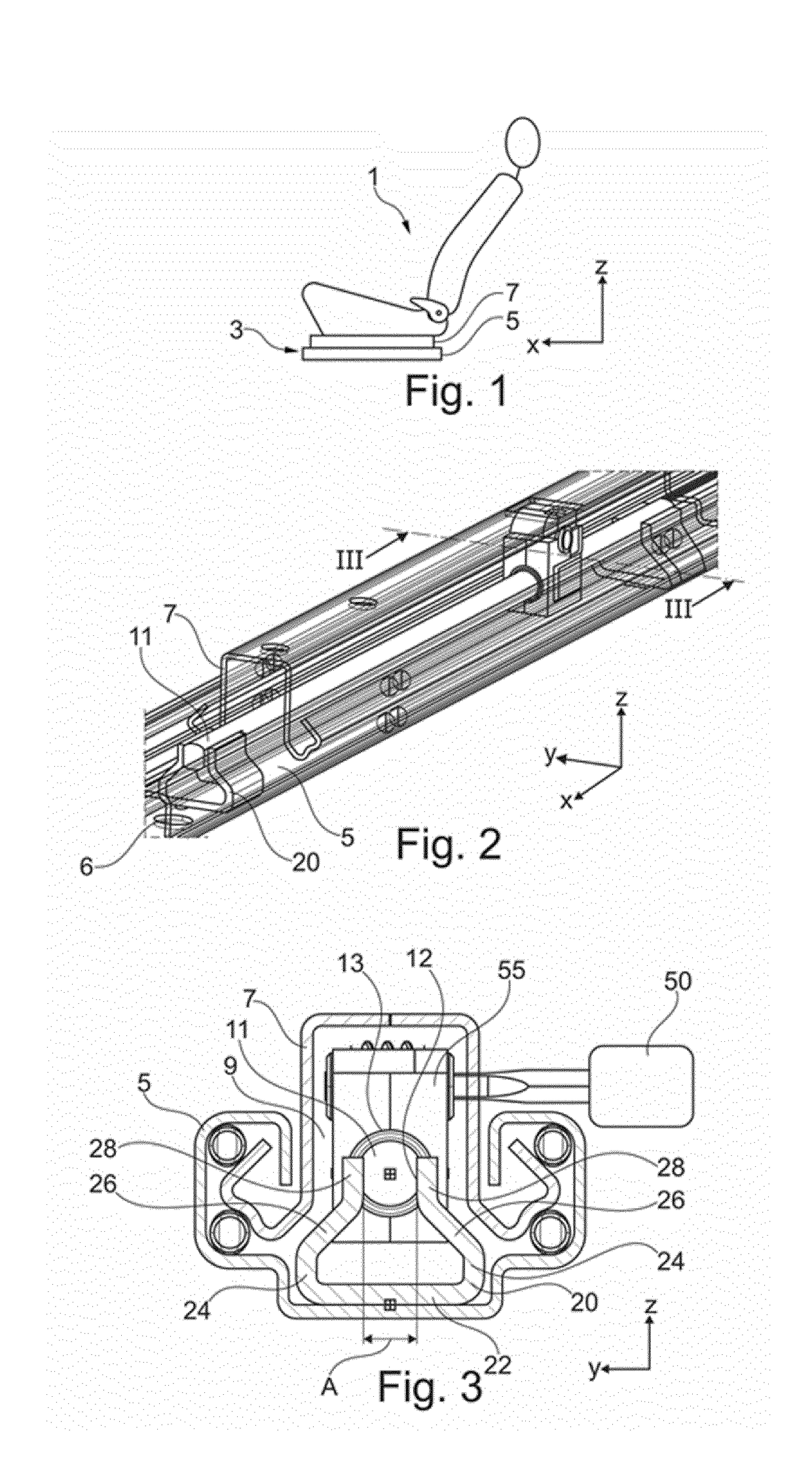 Longitudinal adjustment mechanism for a vehicle seat