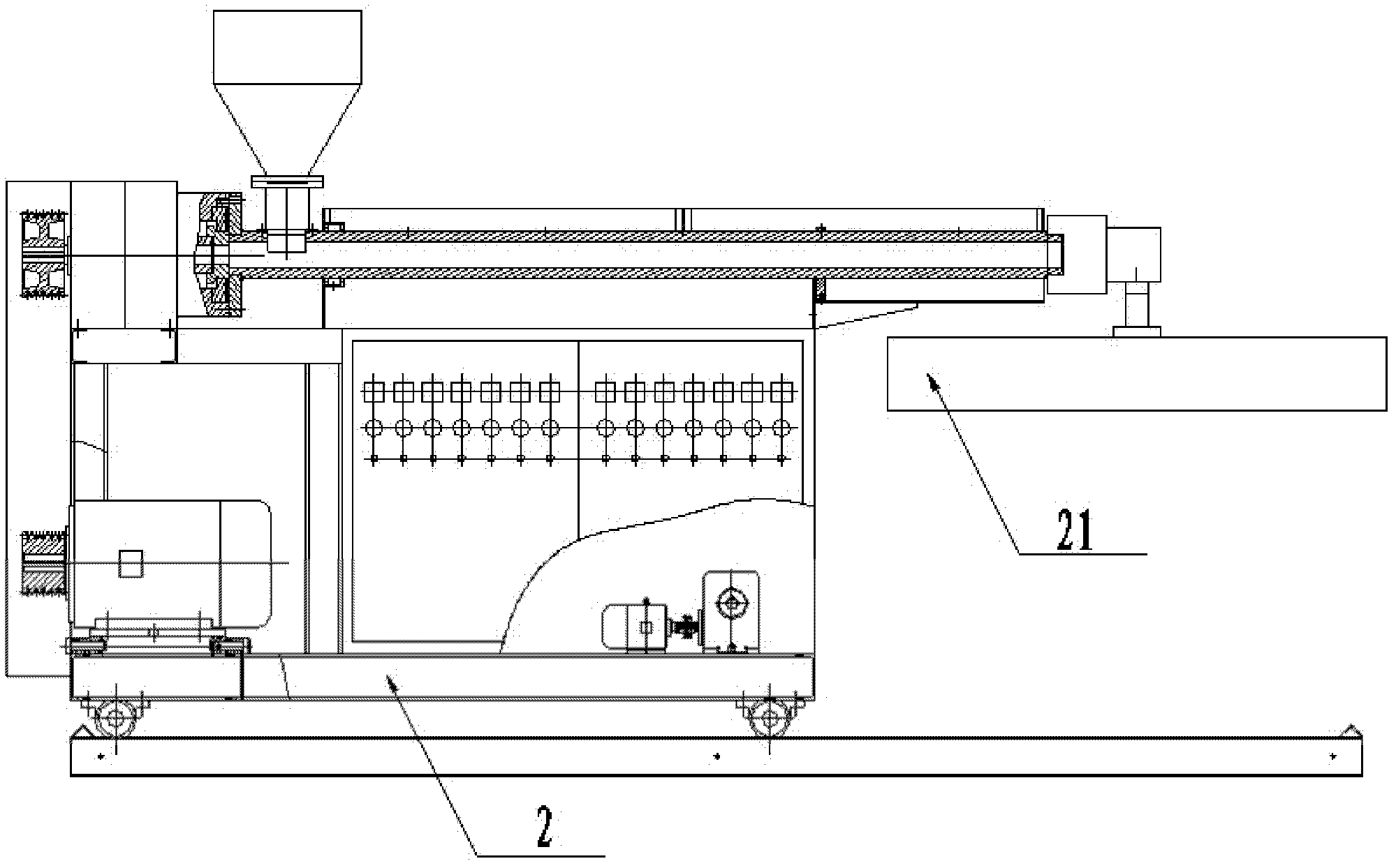 Production method and device of waterproof rolled material