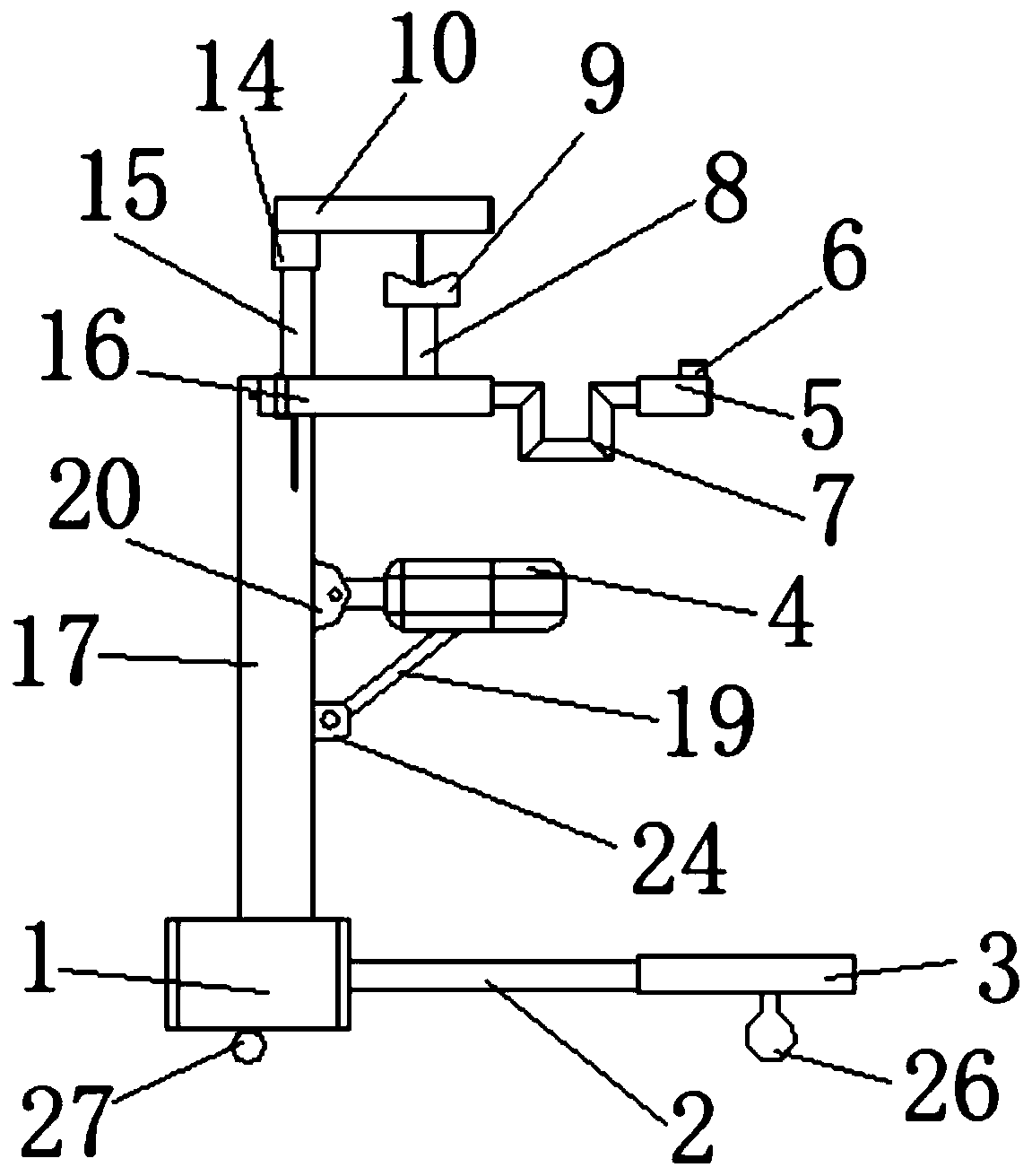 Folding type medical nursing rehabilitation training device