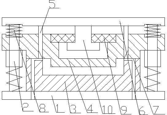 Mould with cutting and overflowing functions