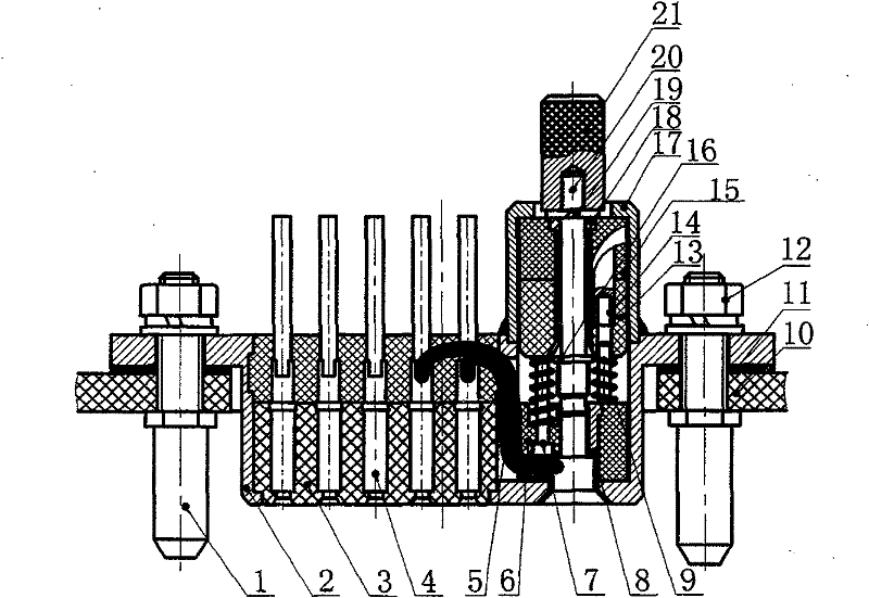 Short-circuit electric connector