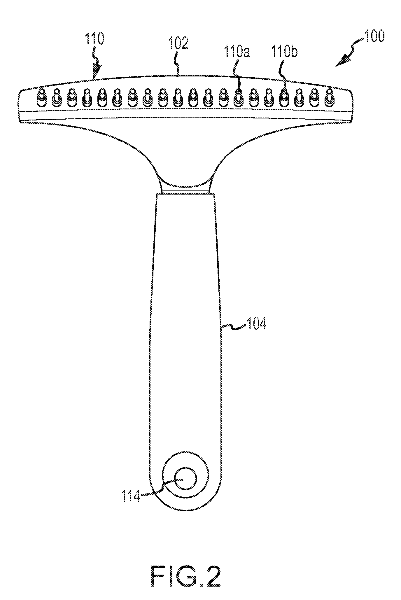 Undercoat rake for grooming a furred animal