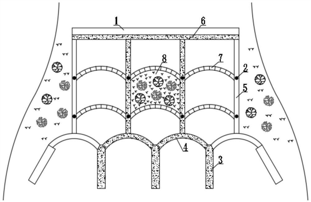 Reinforcing structure of unstable slope and construction method thereof