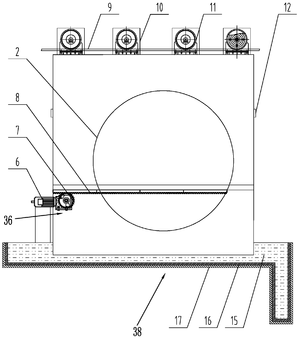 Dustproof and accumulated-water-proof air door for coal mine main ventilation system