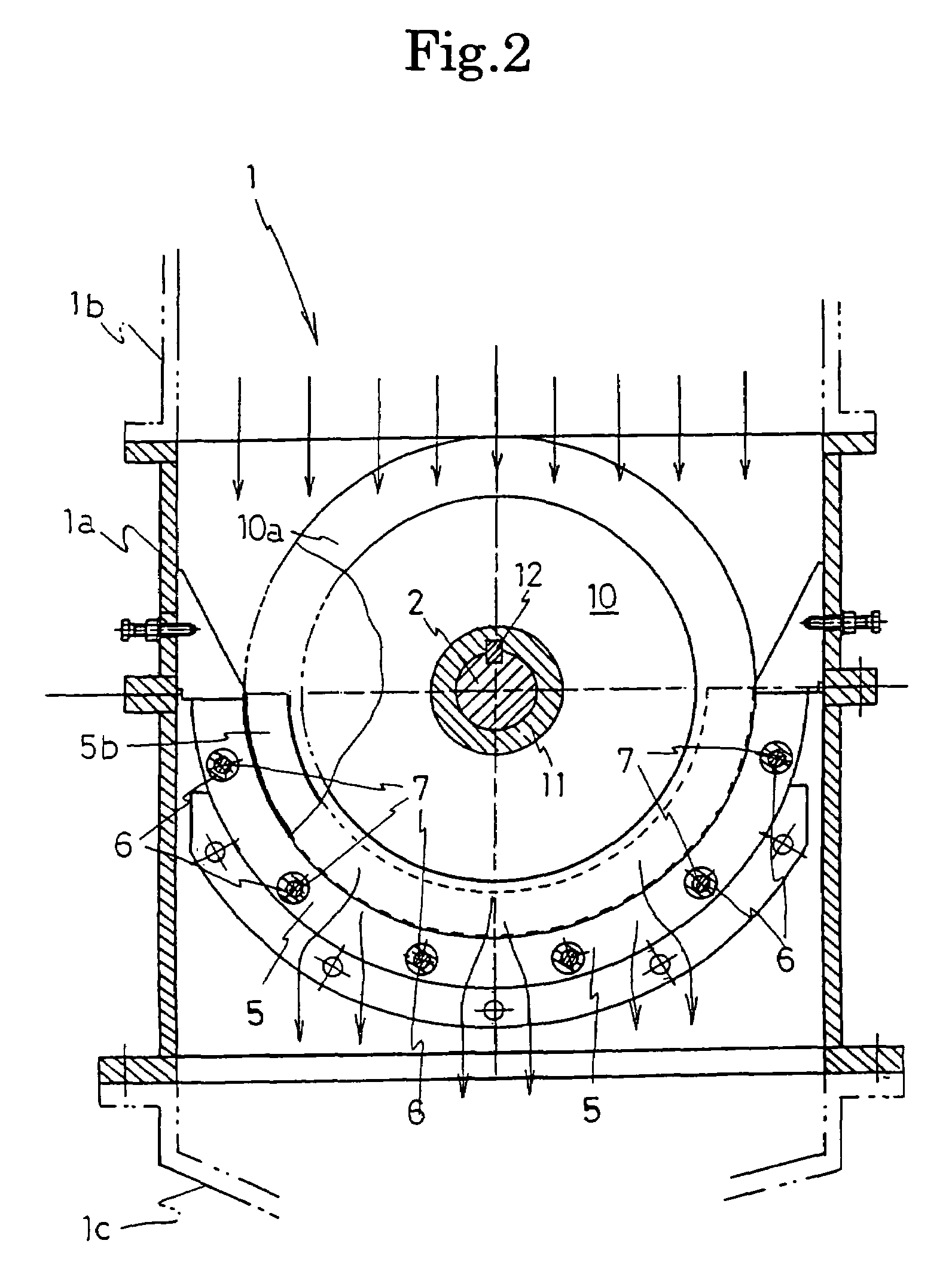 Powder particle disintegrating and sizing apparatus