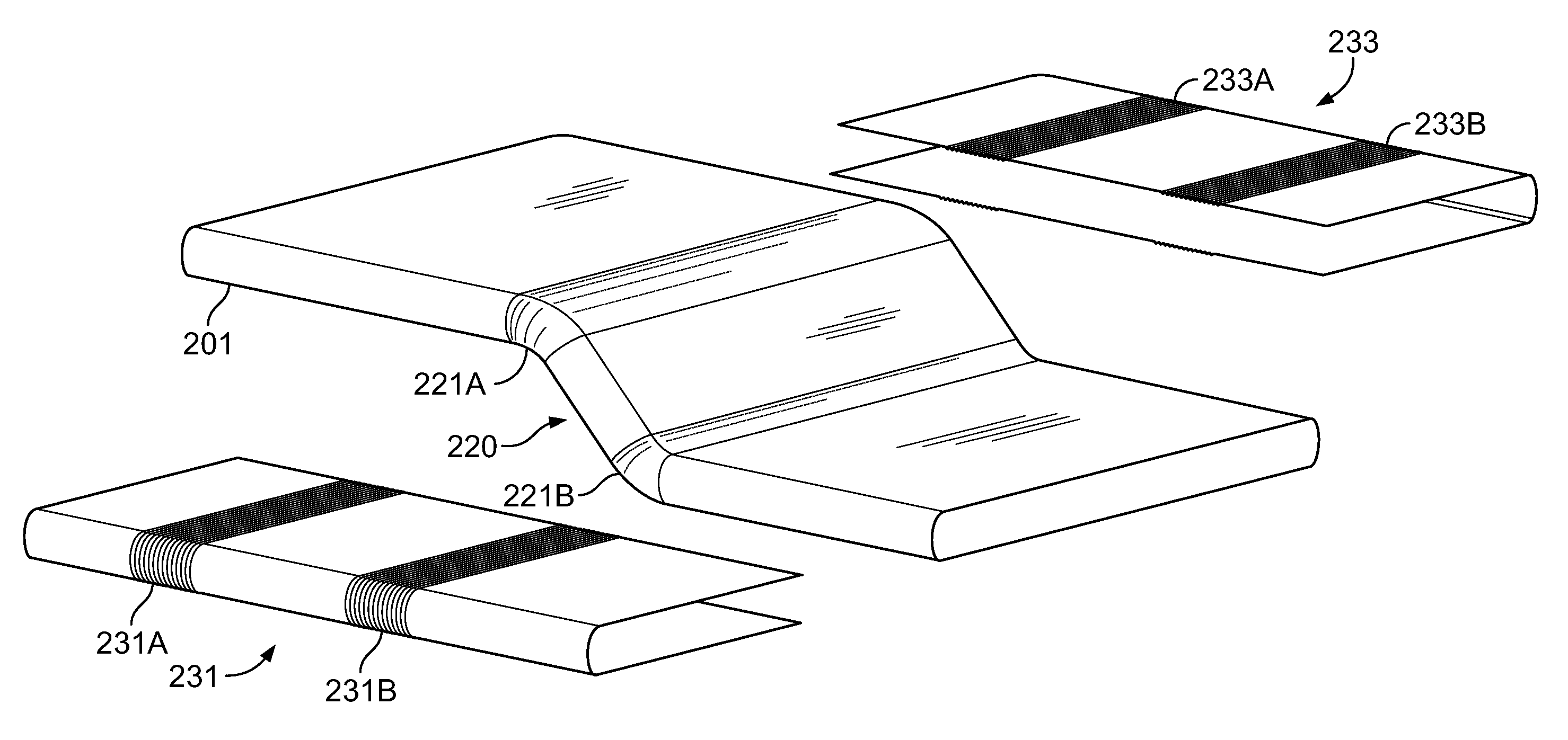 Insulation of busbars using insulating members having corrugated sections