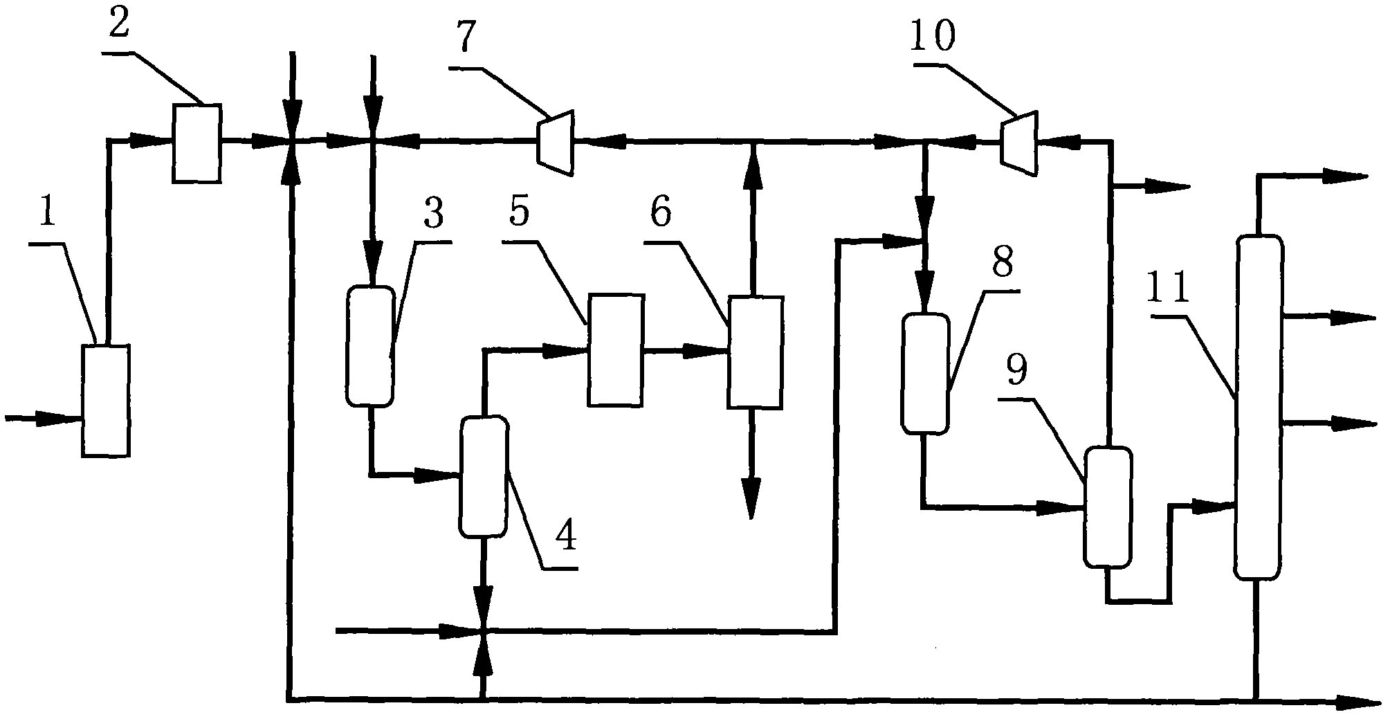 Method for preparing biodiesel by mixing waste edible oil with mineral diesel oil and hydrogenization