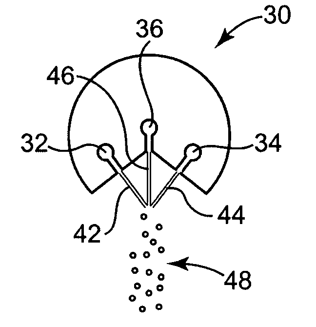 Liquid aersol particle removal method