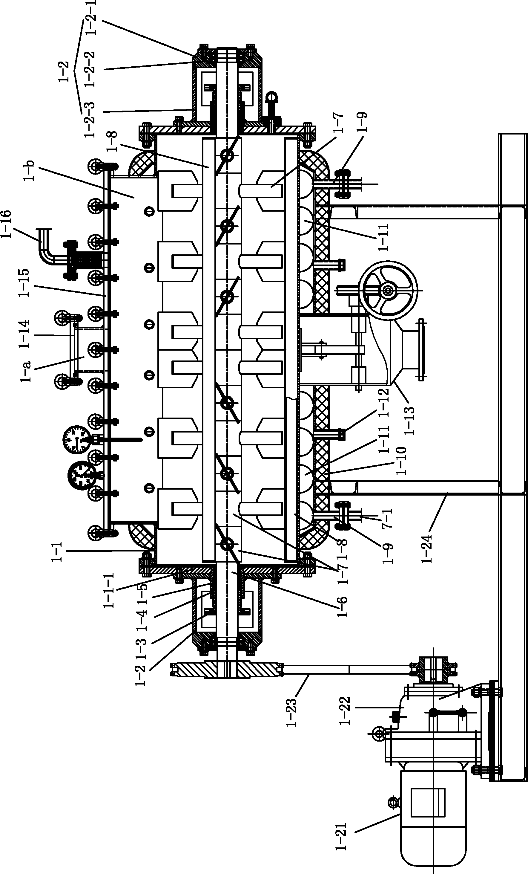 Rake type vacuum drying system