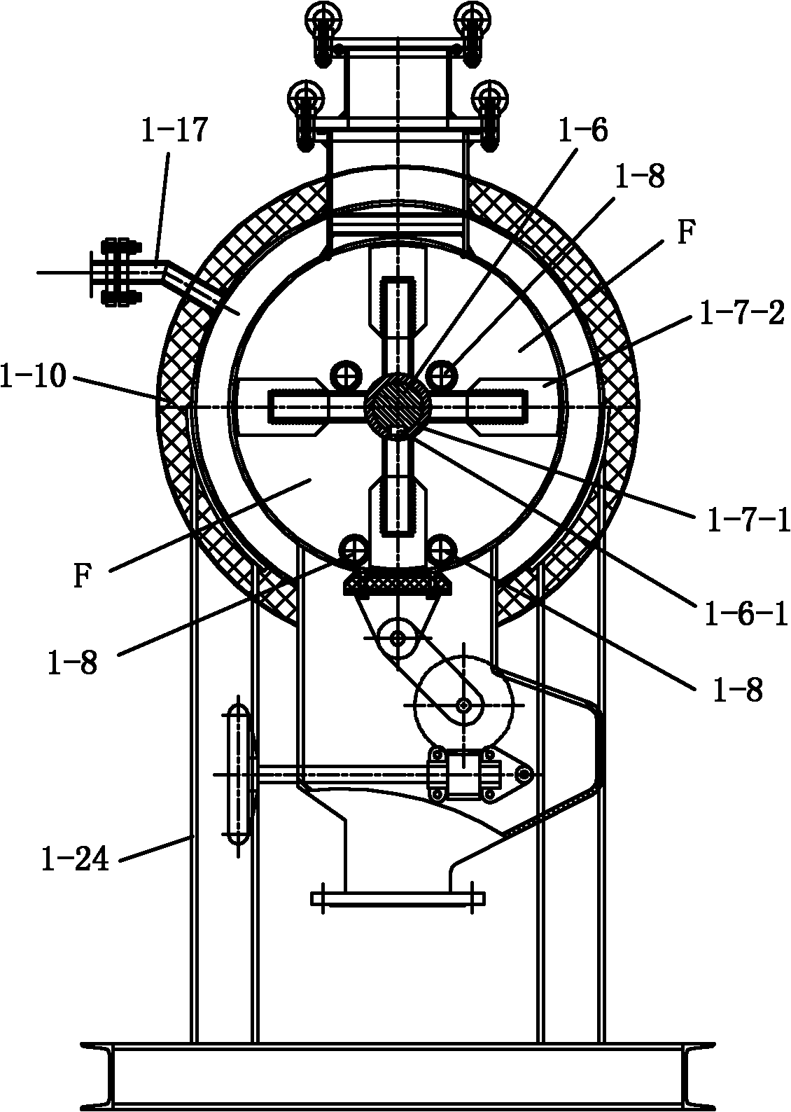 Rake type vacuum drying system