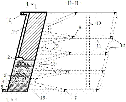 Waste rock and cementing layered wedge bonding filling mining technology and structure thereof