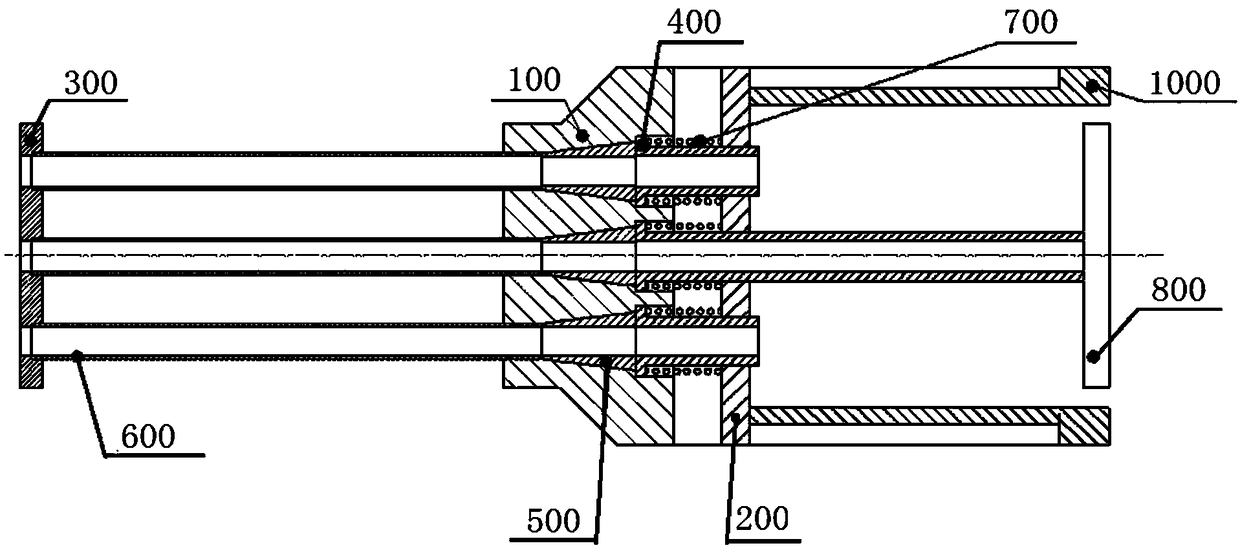 Front cassette type jack and tool anchorage equipment for prestress tension