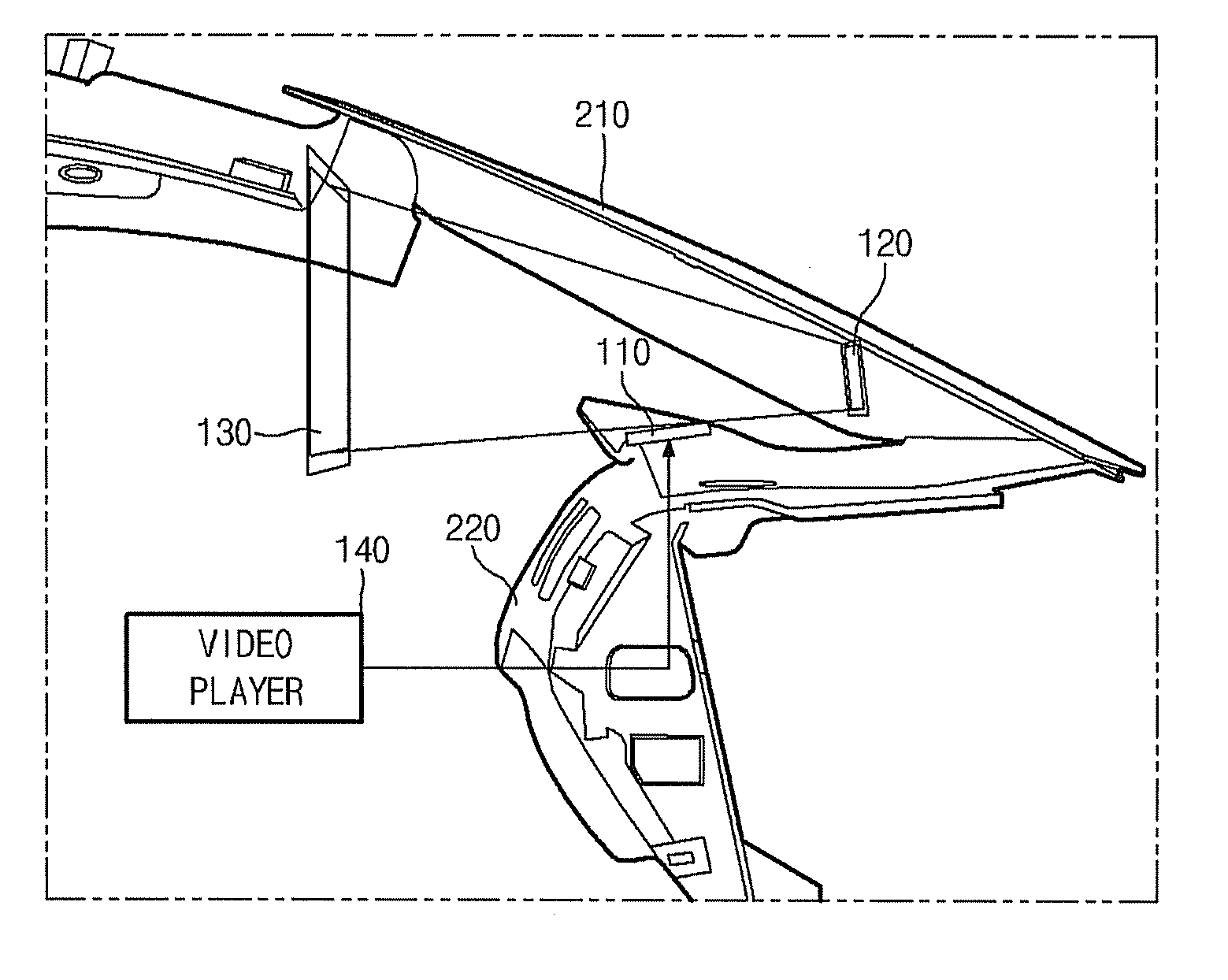 Car theater system using rear projection