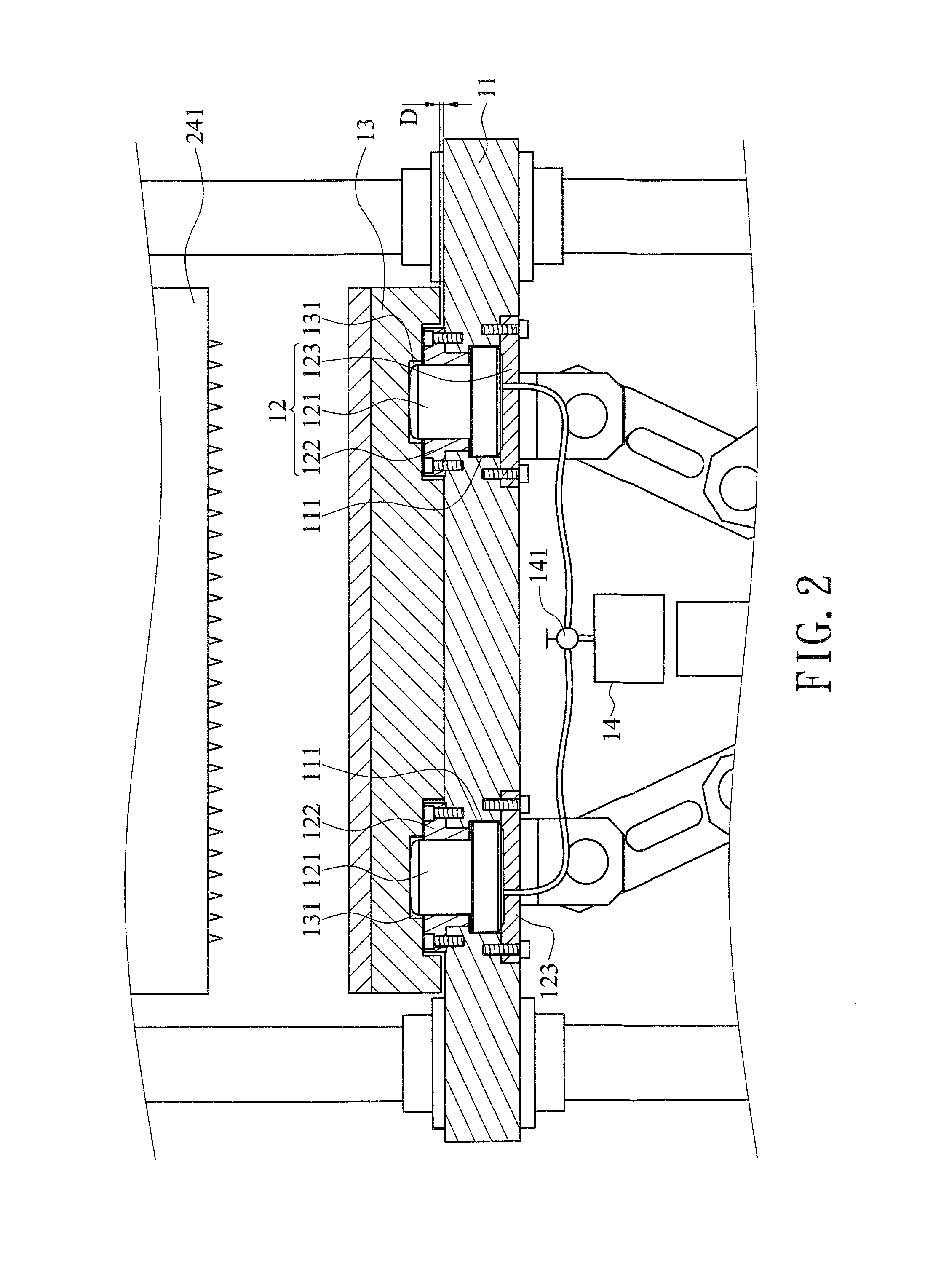 Buffer assembly of vacuum molding and cutting machine