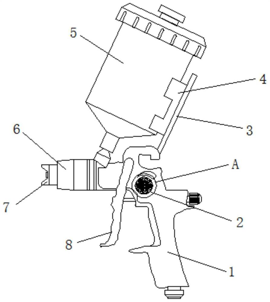 Surface spraying device for sneaker processing