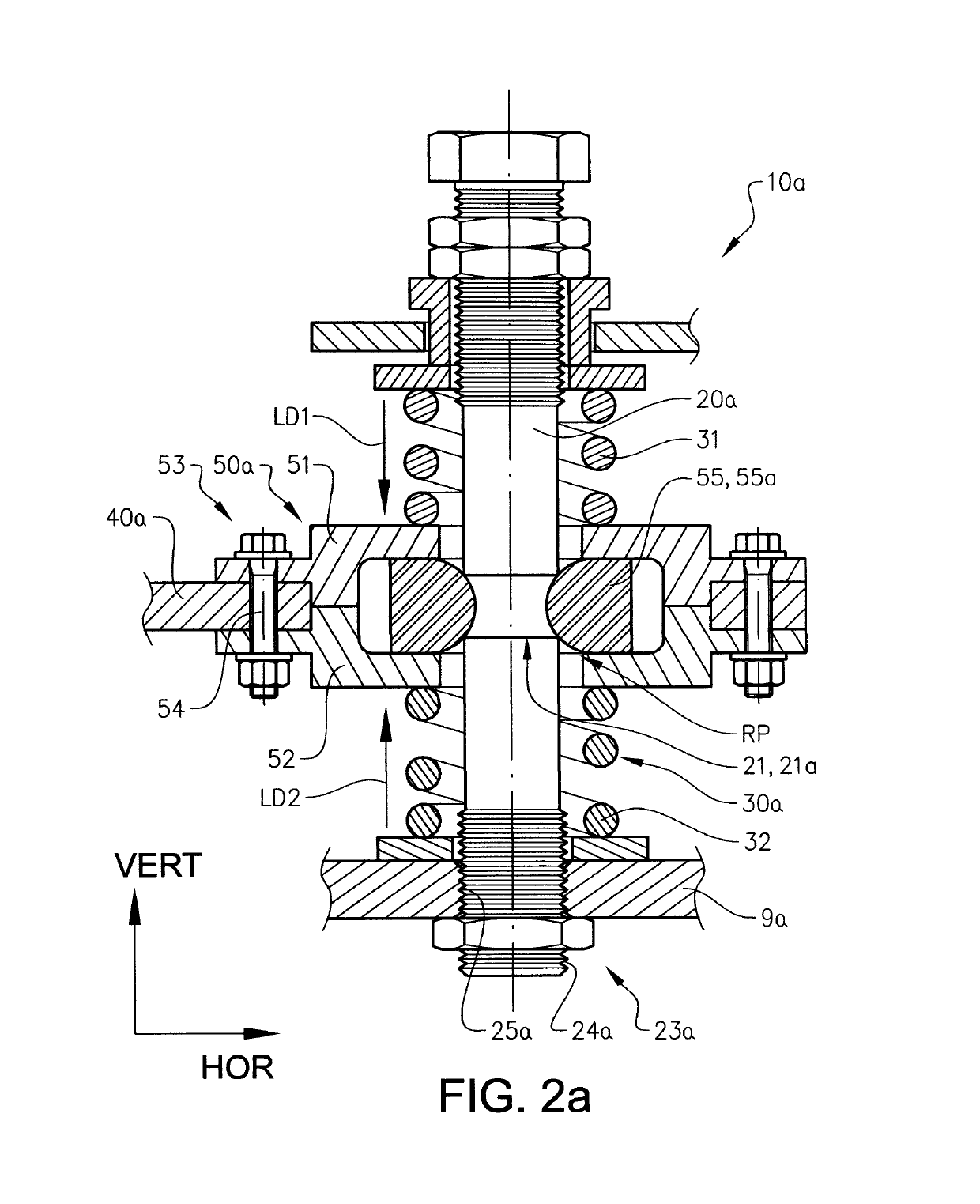 Shock absorbing arrangement configured to withstand impact shock