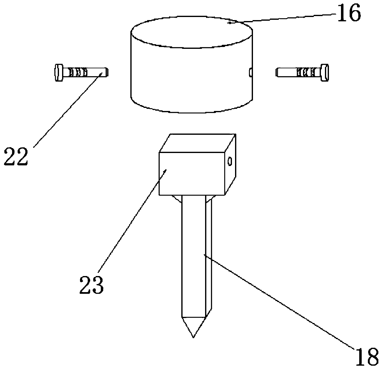 Etching device for producing machine part