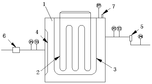 Constant outlet temperature, pressure type flooded heater