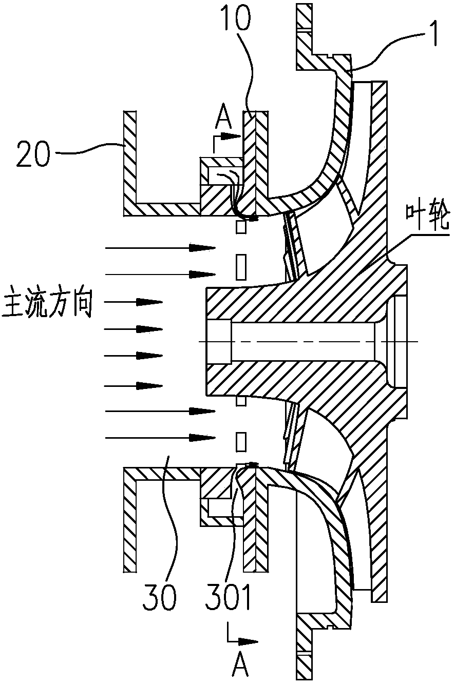 A stabilizing device for a centrifugal compressor