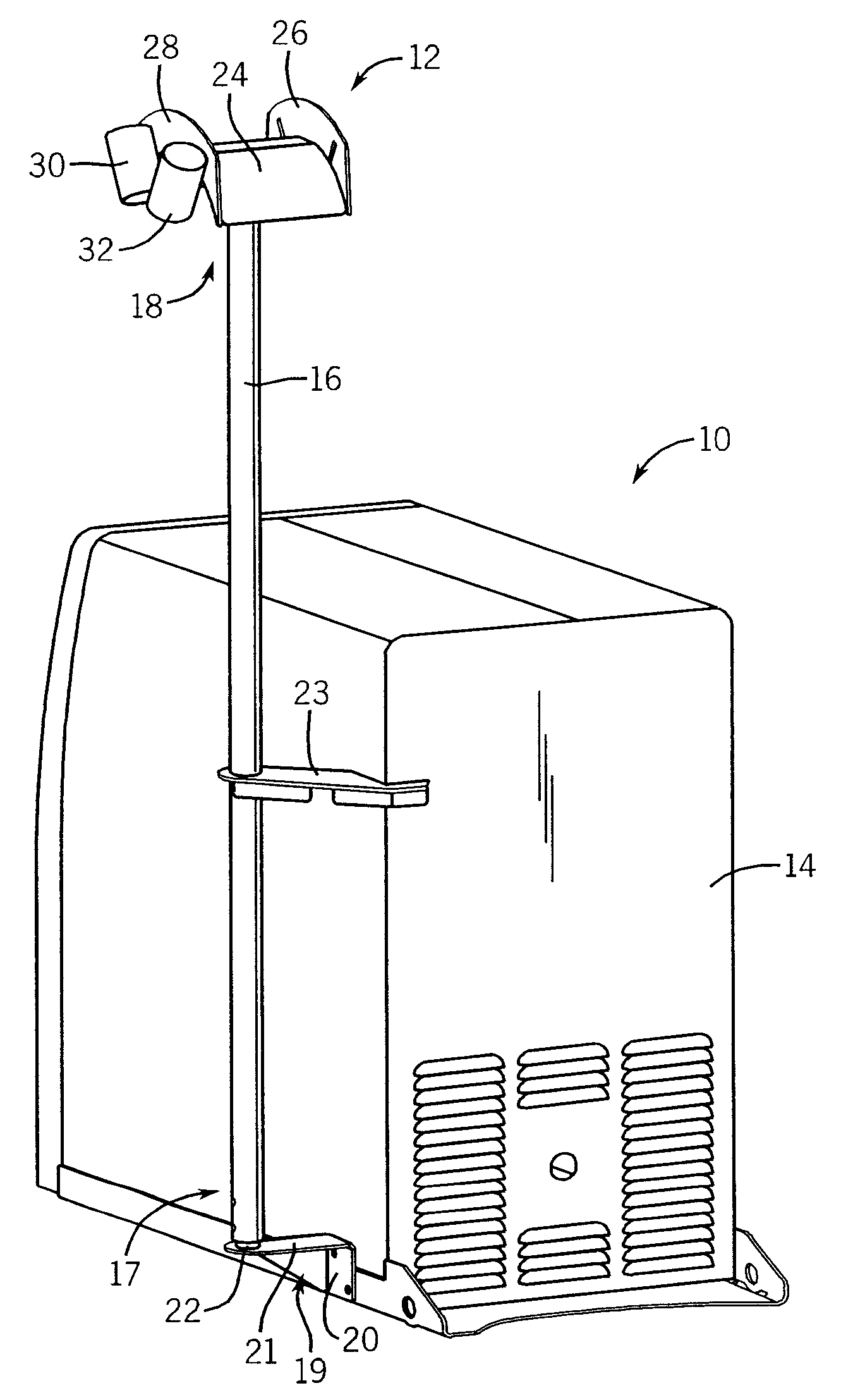 Elevated welding-type cable support system