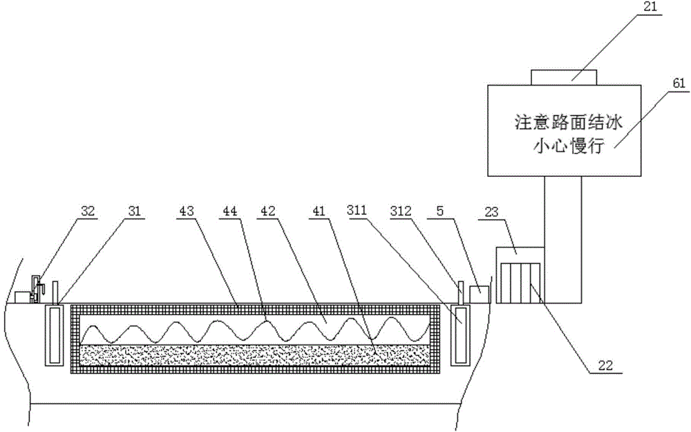 Road surface ice condition detection and automatic ice-melting system