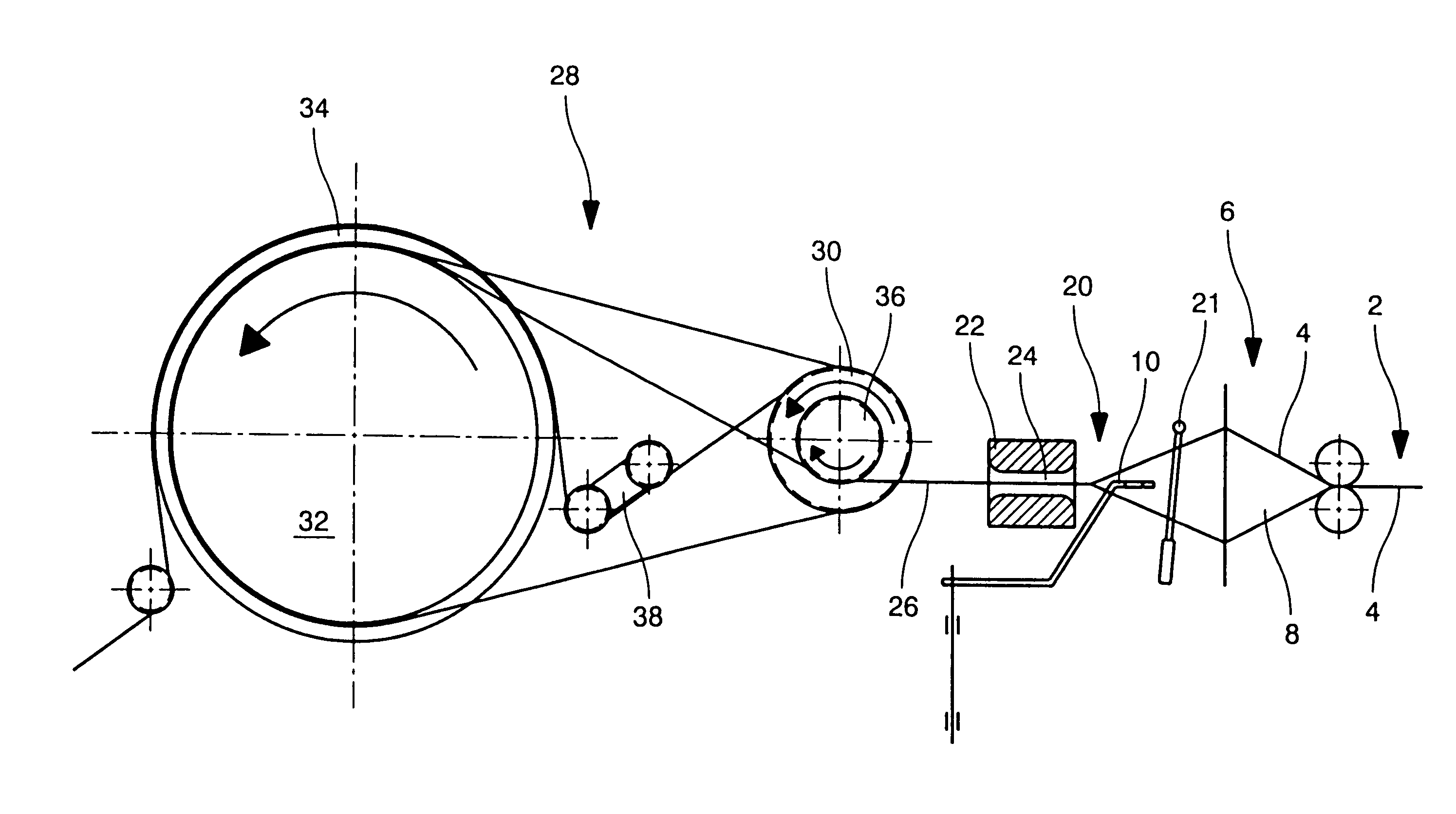 Loom for producing a woven article with a profiled cross section, in particular a rope