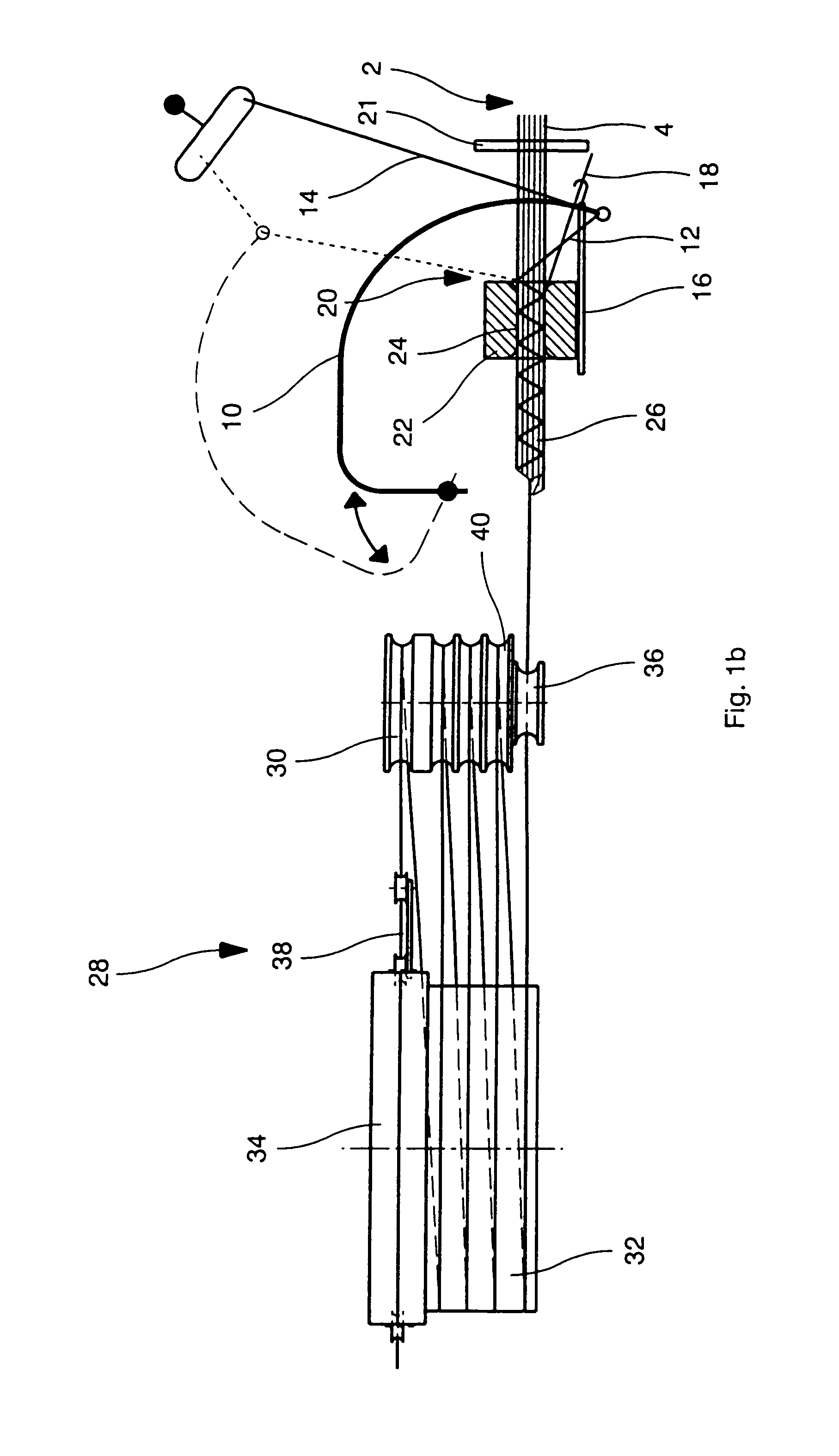 Loom for producing a woven article with a profiled cross section, in particular a rope