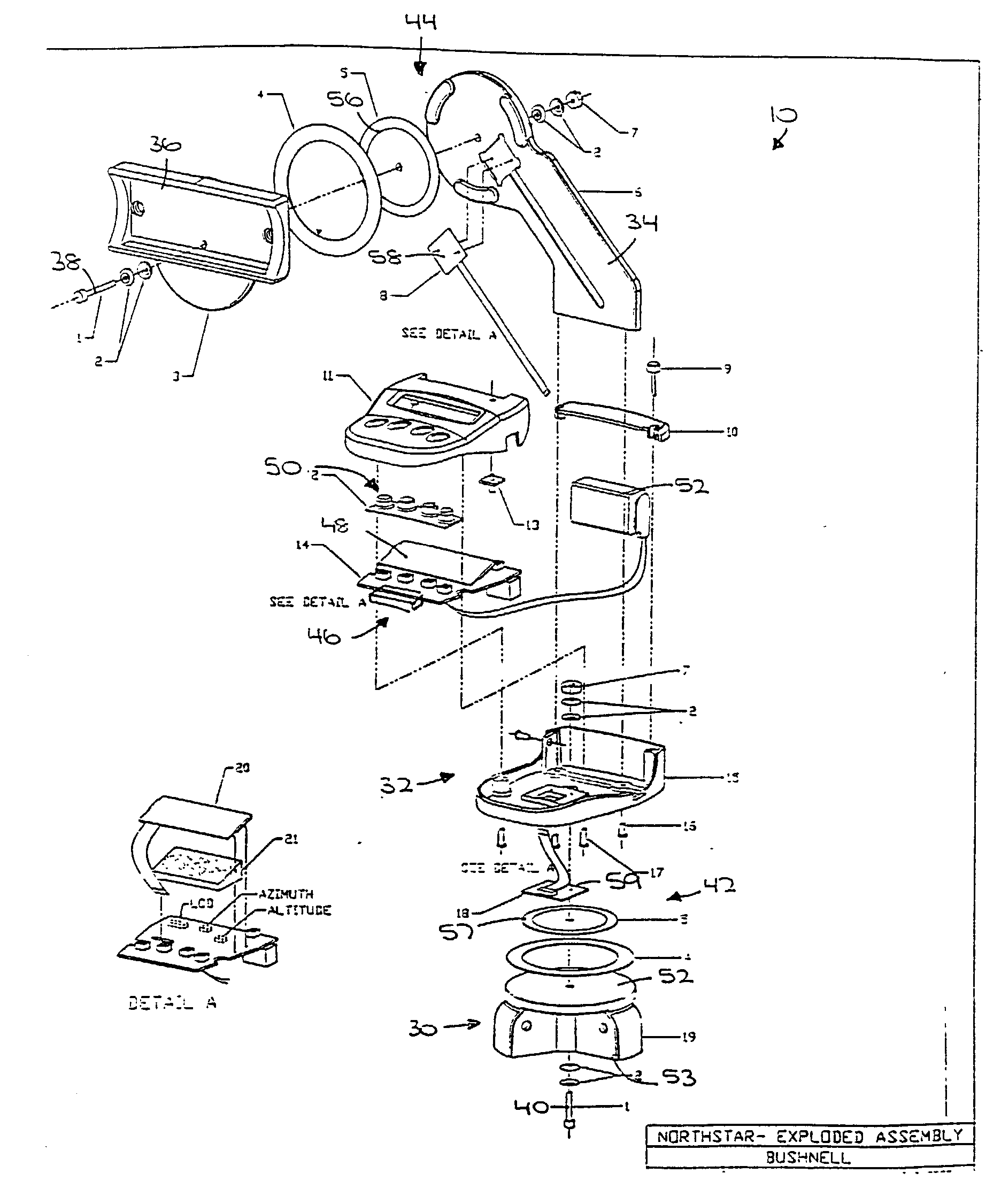 Portable telescope mount with integral locator using magnetic encoders for facilitating location of objects and positioning of a telescope